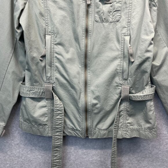 Harley Davidson Lightweight Jacket Womens Small Green‎ Full Zip Embroidered Belt - Picture 3 of 15